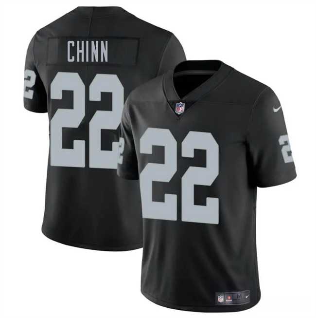 Men & Women & Youth Las Vegas Raiders #22 Jeremy Chinn Black 2025 Vapor Stitched Jersey->las vegas raiders->NFL Jersey